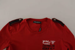 Dolce & Gabbana Red Amor Vincit Omnia Crewneck T-shirt -   -  Dolce & Gabbana.