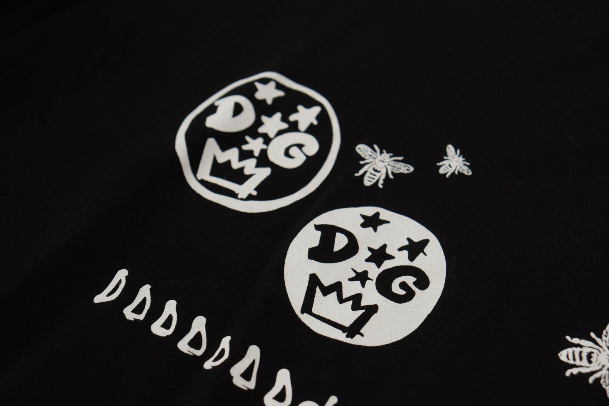 Dolce & Gabbana Black Logo Motive Crewneck Cotton T-shirt -   -  Dolce & Gabbana.