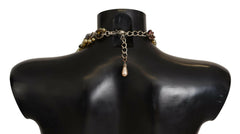 Dolce & Gabbana Gold Brass Sicily Floral Crystal Statement Necklace -   -  Dolce & Gabbana.