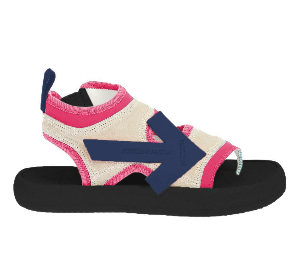 Off-White Fuchsia Neoprene Suede Sandals -   -  Off-White.