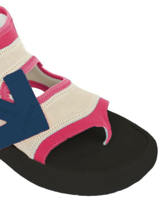 Off-White Fuchsia Neoprene Suede Sandals -   -  Off-White.