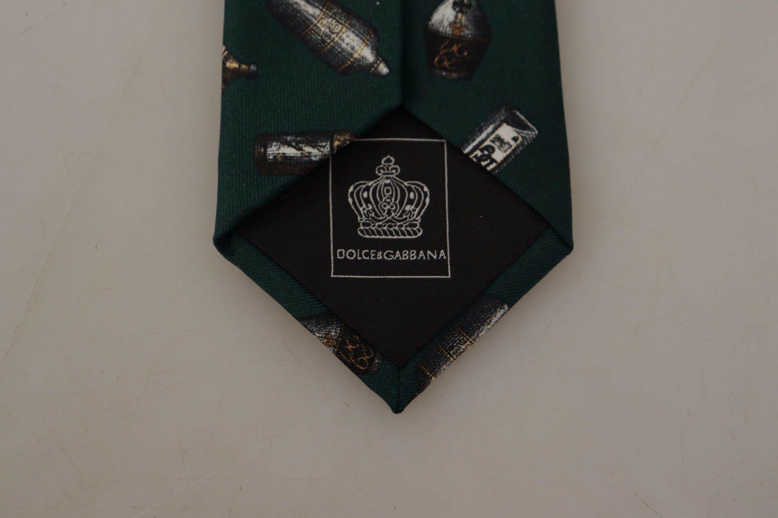 Dolce & Gabbana Black Bottle Fantasy Print Silk Adjustable Accessory Tie -  Neckties, Men -  Dolce & Gabbana.