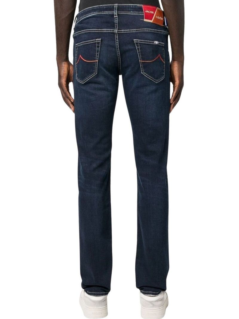Jacob Cohen Elegant Blue Denim with Suede Accent -   -  Jacob Cohen.