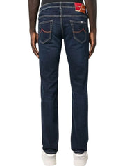 Jacob Cohen Elegant Blue Denim with Suede Accent -   -  Jacob Cohen.