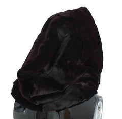 Dolce & Gabbana Purple Weasel Fur Crochet Hood Scarf Hat -   -  Dolce & Gabbana.