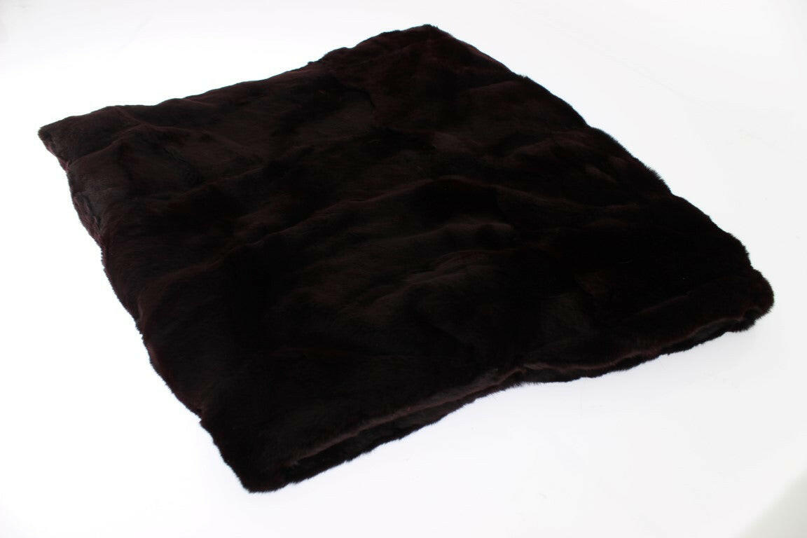 Dolce & Gabbana Purple Weasel Fur Crochet Hood Scarf Hat -   -  Dolce & Gabbana.