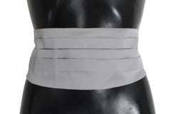 Dolce & Gabbana Gray Waist Belt Silk Cummerbund -  Men´s Cummerbund -  Dolce & Gabbana.