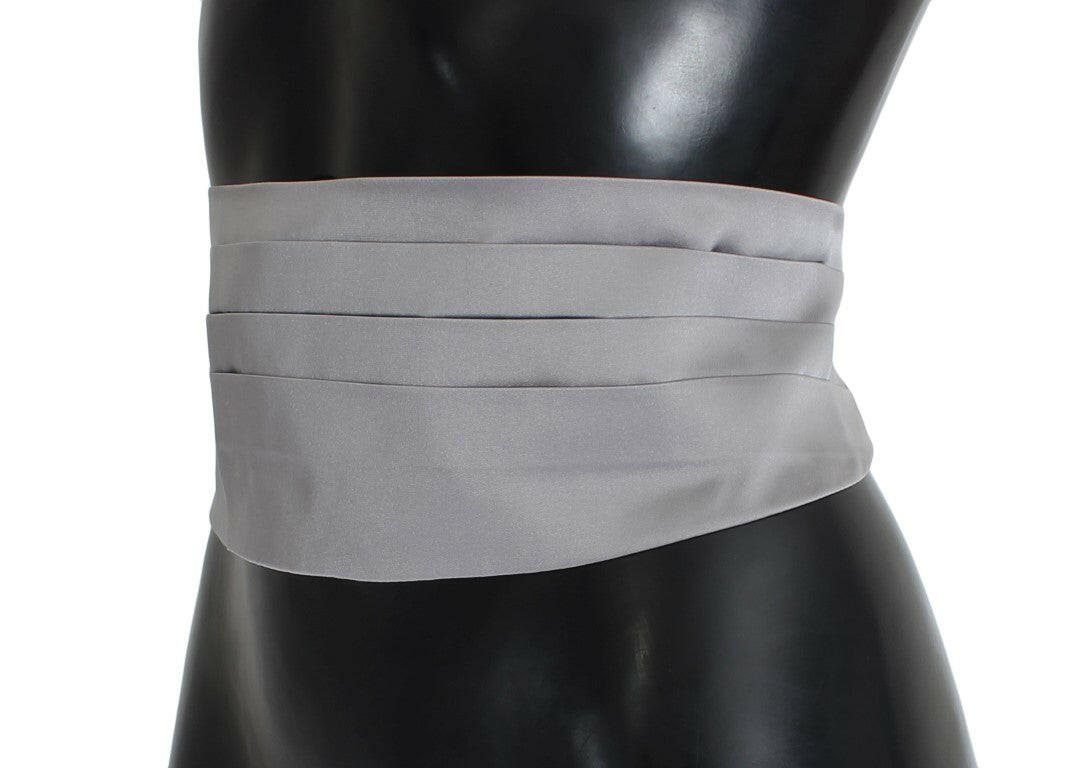 Dolce & Gabbana Gray Waist Belt Silk Cummerbund -  Men´s Cummerbund -  Dolce & Gabbana.