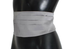 Dolce & Gabbana Gray Waist Belt Silk Cummerbund -  Men´s Cummerbund -  Dolce & Gabbana.