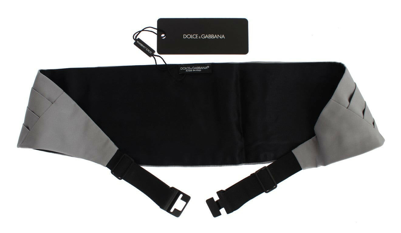 Dolce & Gabbana Gray Waist Belt Silk Cummerbund -  Men´s Cummerbund -  Dolce & Gabbana.