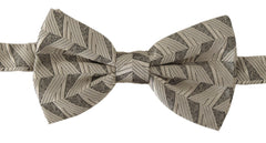 Dolce & Gabbana Gray 100% Silk Adjustable Neck Papillon Bow Tie -  Neckties, Men -  Dolce & Gabbana.
