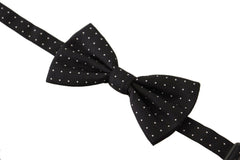 Dolce & Gabbana Black White Polka Dot 100% Silk Neck Papillon Tie -  Neckties, Men -  Dolce & Gabbana.