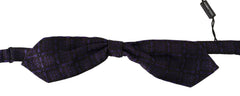 Dolce & Gabbana Blue Geometric Silk Adjustable Neck Papillon Tie -  Neckties, Men -  Dolce & Gabbana.