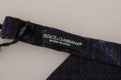 Dolce & Gabbana Blue Geometric Silk Adjustable Neck Papillon Tie -  Neckties, Men -  Dolce & Gabbana.