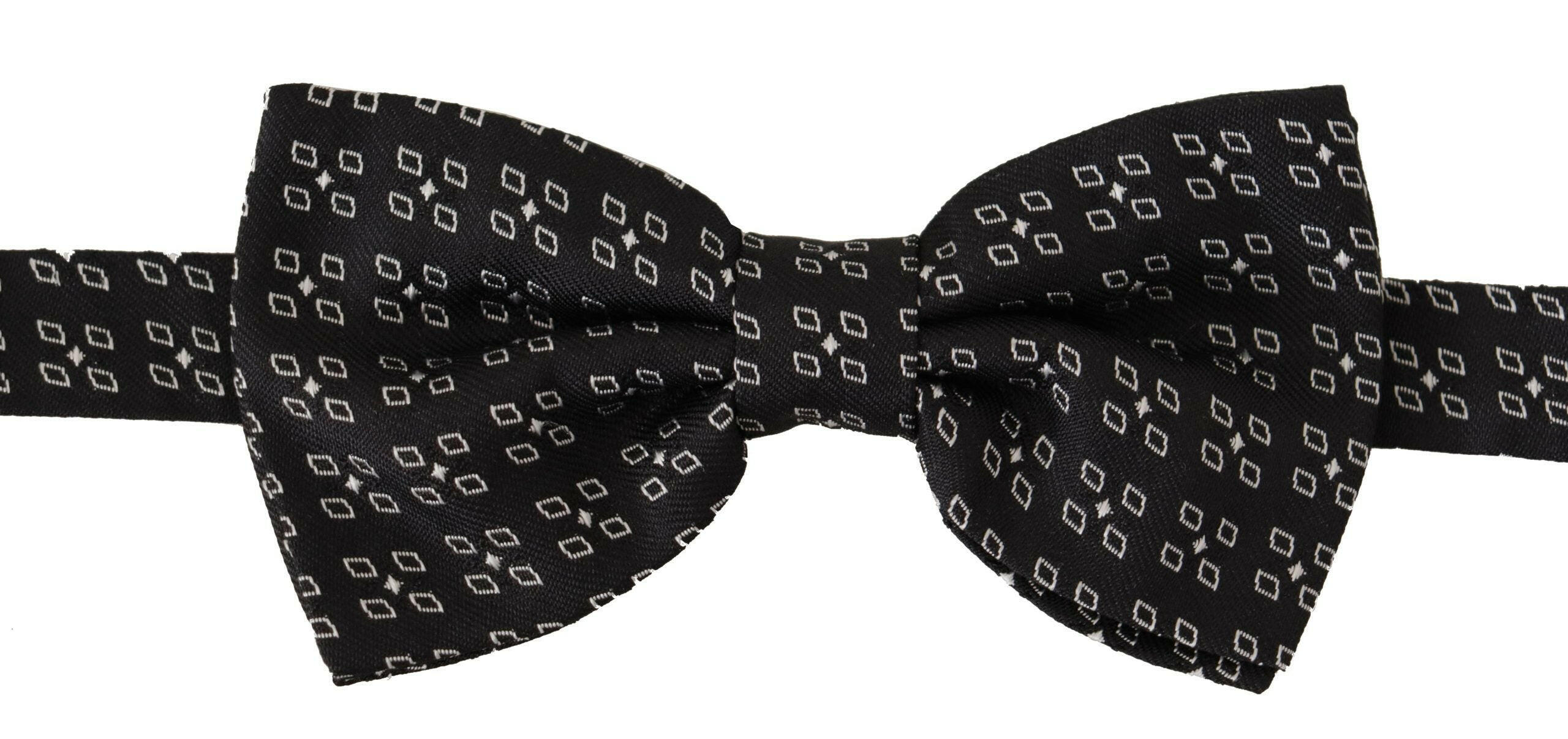 Dolce & Gabbana Black White Polka Dot 100% Silk Neck Papillon Tie -  Neckties, Men -  Dolce & Gabbana.