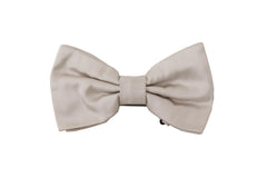 Dolce & Gabbana Gray 100% Silk Adjustable Neck Papillon Tie -  Neckties, Men -  Dolce & Gabbana.