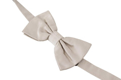 Dolce & Gabbana Gray 100% Silk Adjustable Neck Papillon Tie -  Neckties, Men -  Dolce & Gabbana.