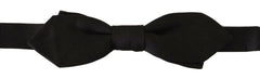 Dolce & Gabbana Black Solid 100% Silk Adjustable Neck Papillon Tie -  Neckties, Men -  Dolce & Gabbana.