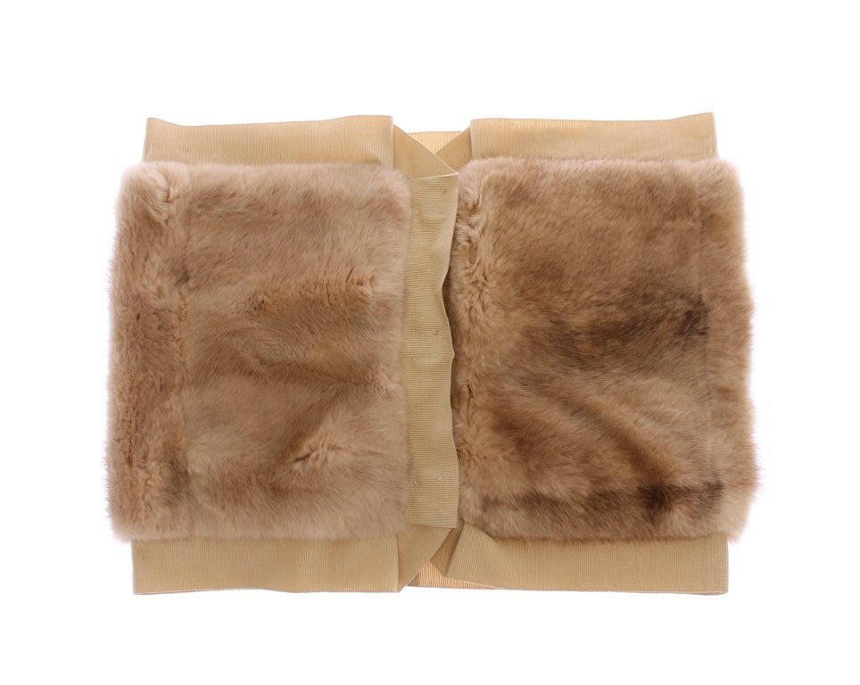 Dolce & Gabbana Beige MINK Fur Scarf Foulard Neck Wrap -   -  Dolce & Gabbana.