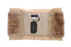 Dolce & Gabbana Beige MINK Fur Scarf Foulard Neck Wrap -   -  Dolce & Gabbana.