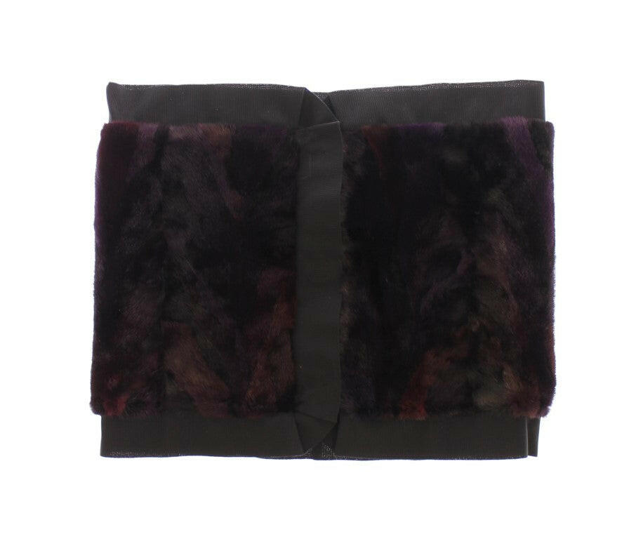 Dolce & Gabbana Purple MINK Fur Scarf Foulard Neck Wrap -   -  Dolce & Gabbana.