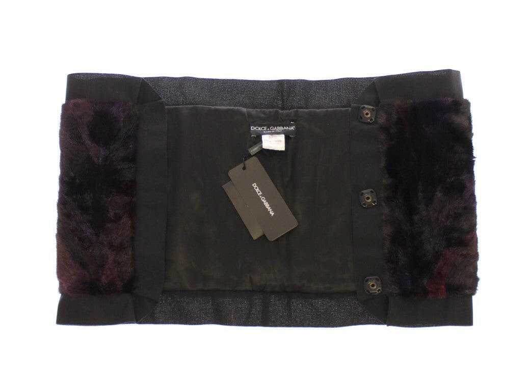 Dolce & Gabbana Purple MINK Fur Scarf Foulard Neck Wrap -   -  Dolce & Gabbana.
