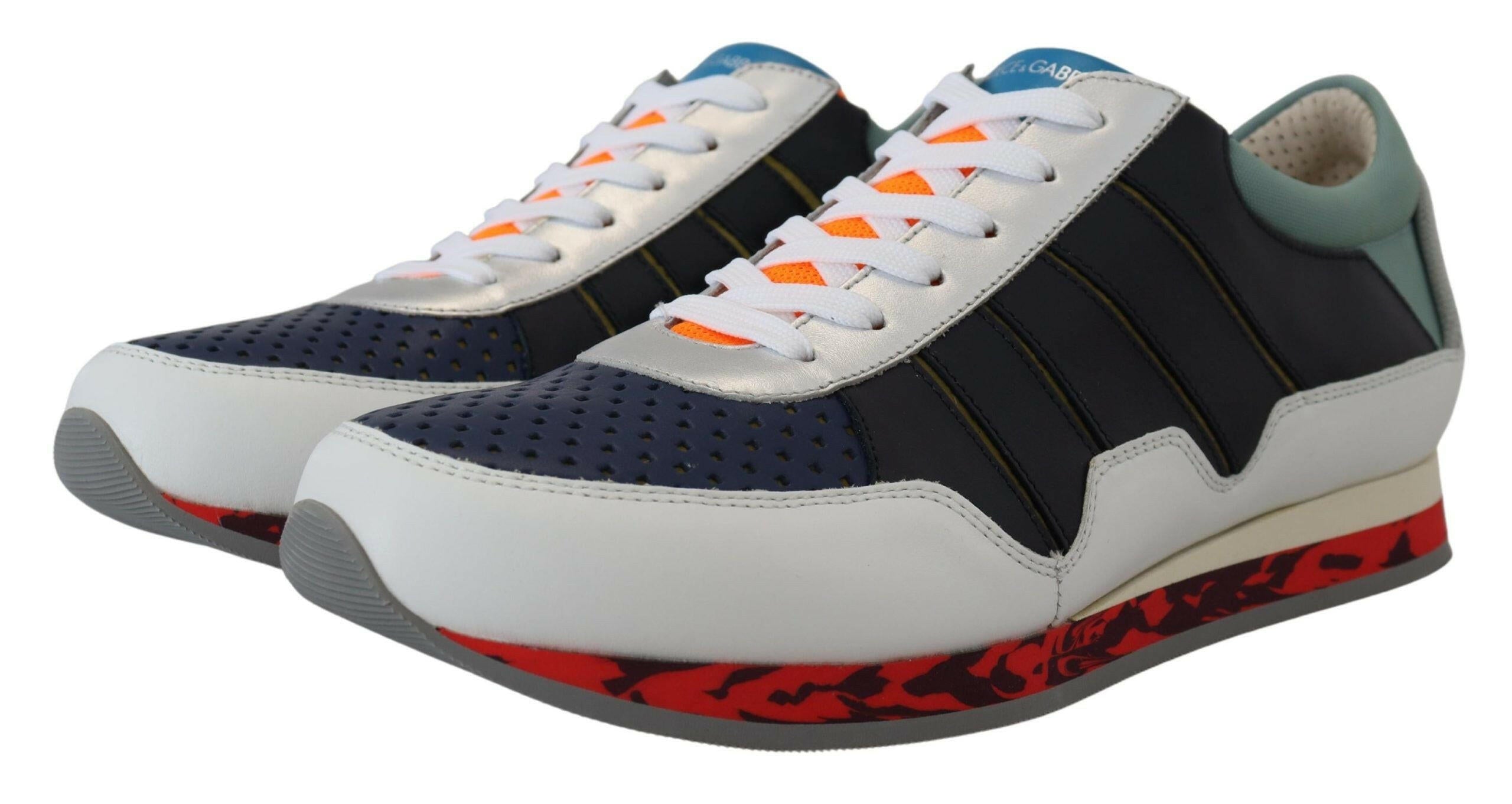 Dolce & Gabbana Multicolor Leather Sport Low Top Sneakers -   -  Dolce & Gabbana.
