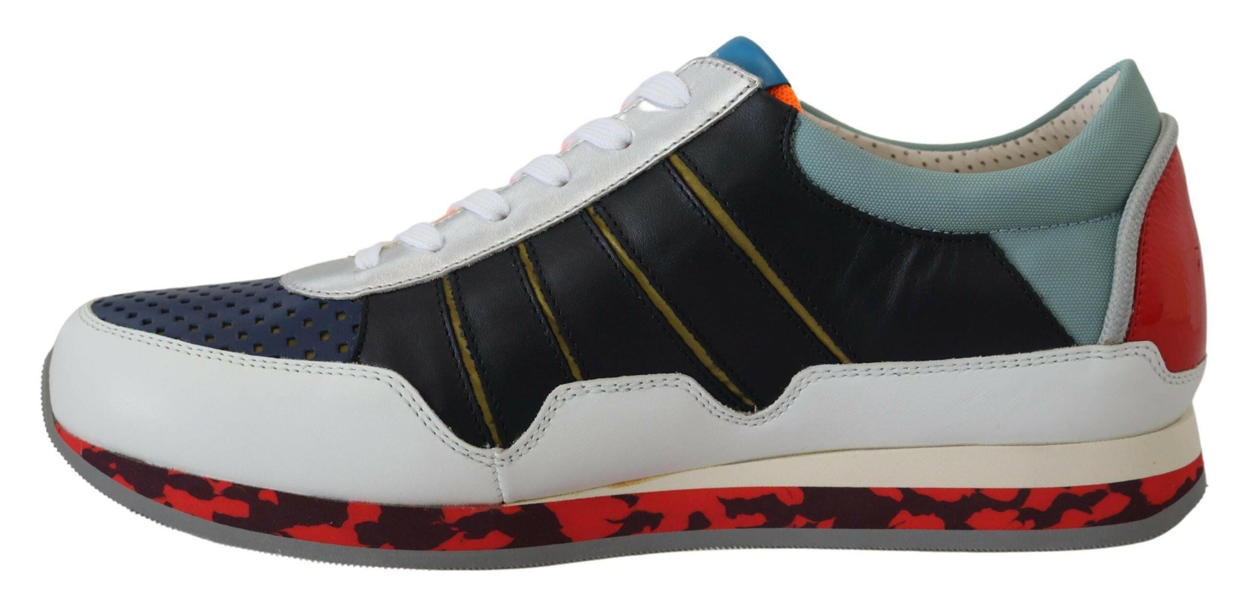 Dolce & Gabbana Multicolor Leather Sport Low Top Sneakers -   -  Dolce & Gabbana.