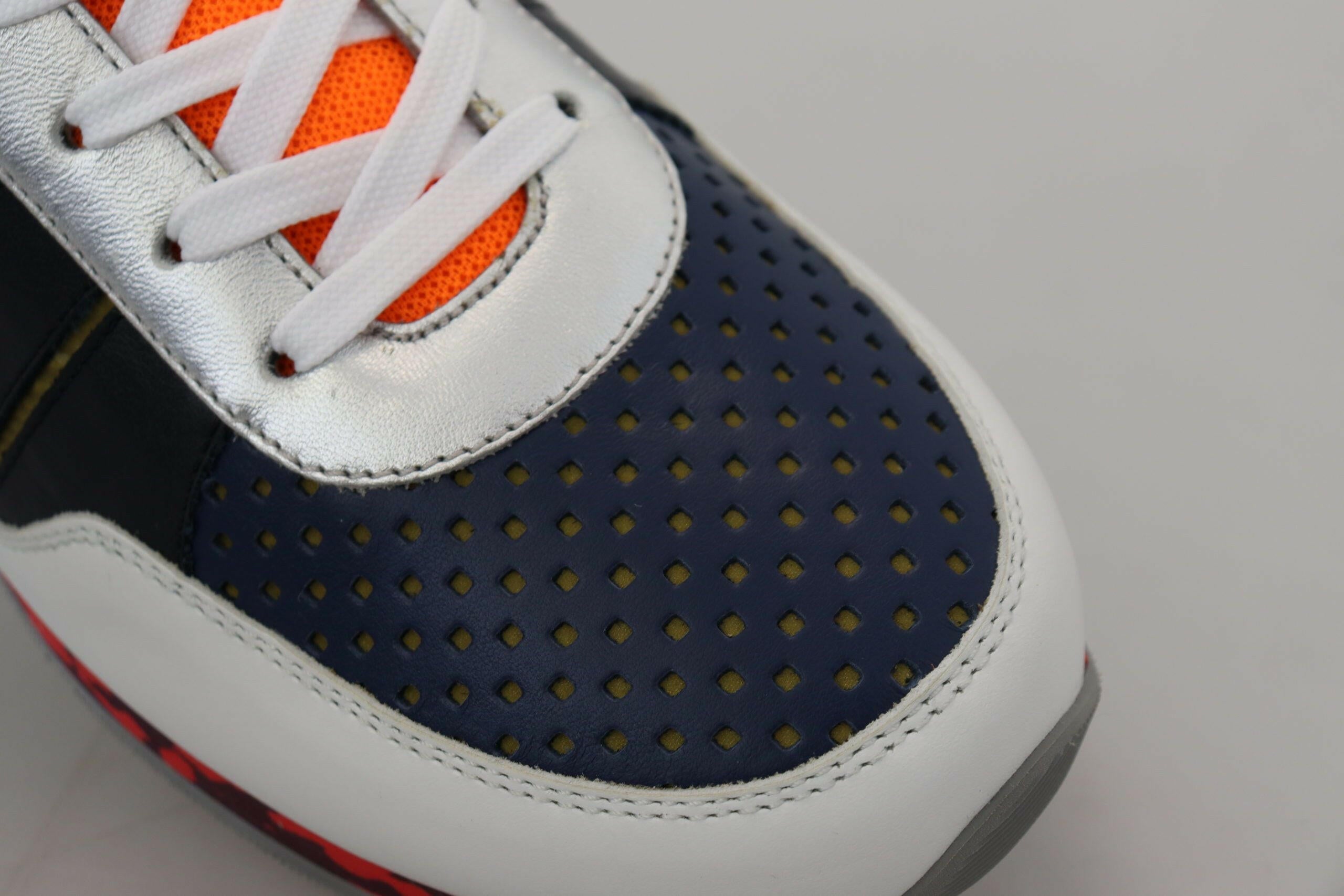 Dolce & Gabbana Multicolor Leather Sport Low Top Sneakers -   -  Dolce & Gabbana.