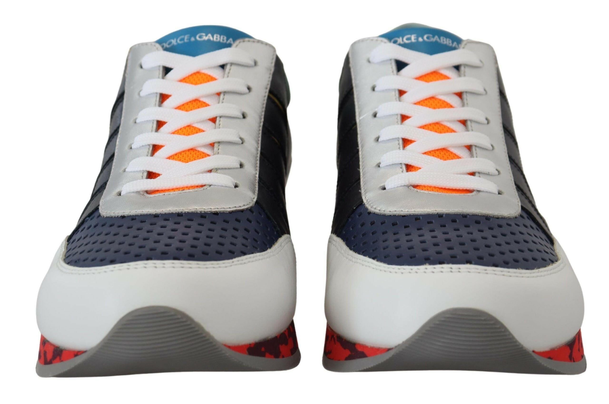 Dolce & Gabbana Multicolor Leather Sport Low Top Sneakers -   -  Dolce & Gabbana.