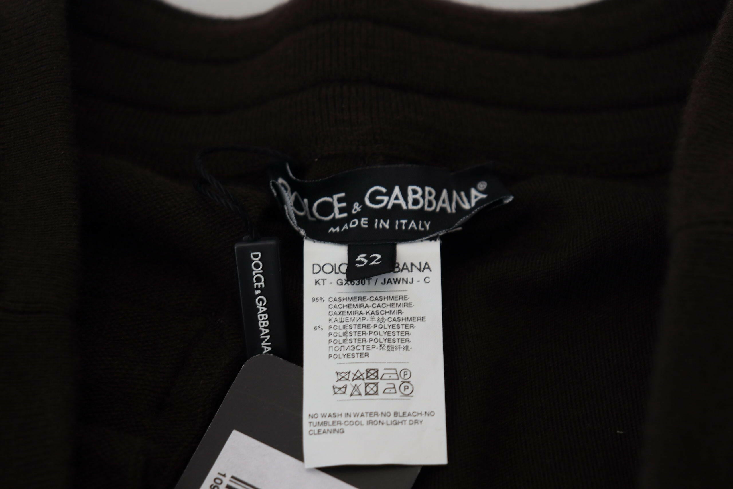Dolce & Gabbana Brown Cashmere Trousers Bottoms Drawstring Pants -   -  Dolce & Gabbana.