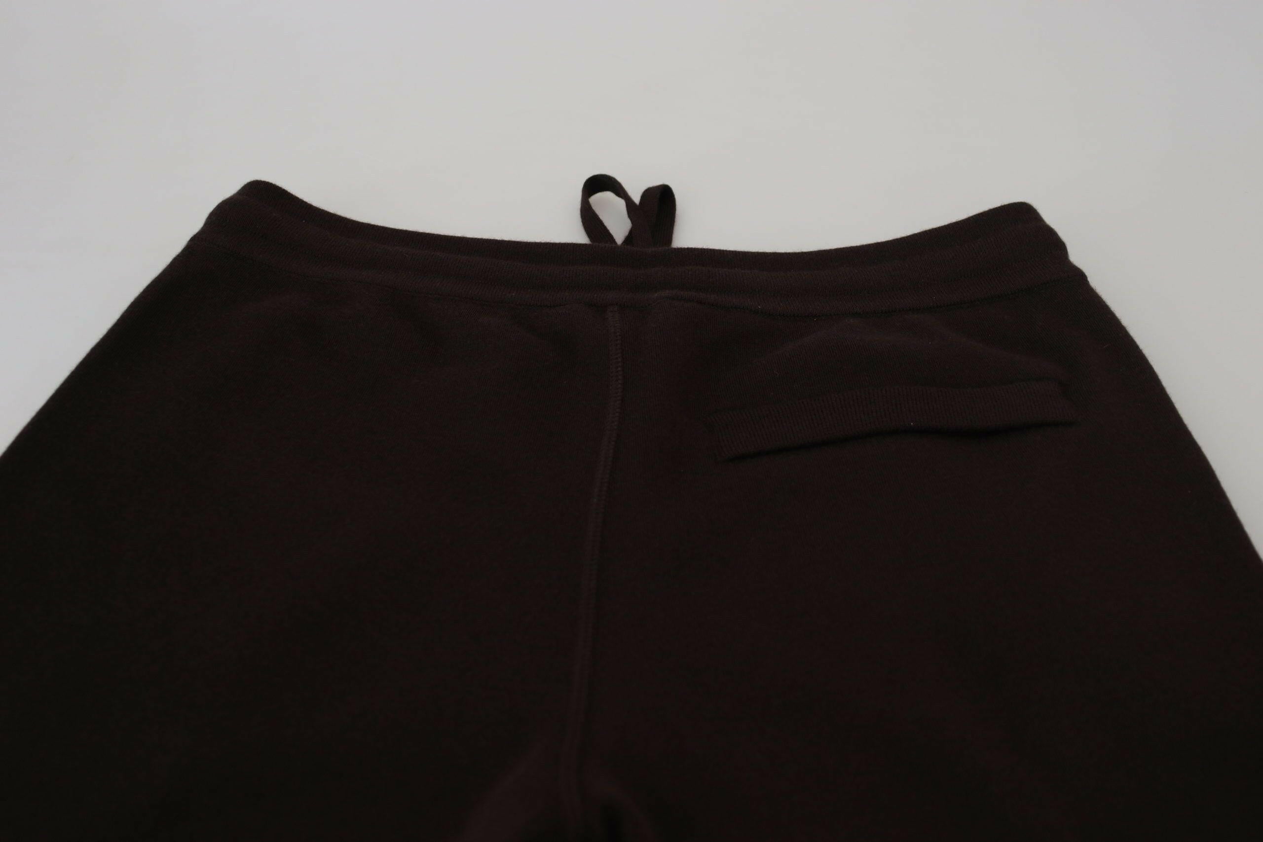 Dolce & Gabbana Brown Cashmere Trousers Bottoms Drawstring Pants -   -  Dolce & Gabbana.