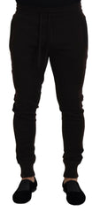 Dolce & Gabbana Brown Cashmere Trousers Bottoms Drawstring Pants -   -  Dolce & Gabbana.