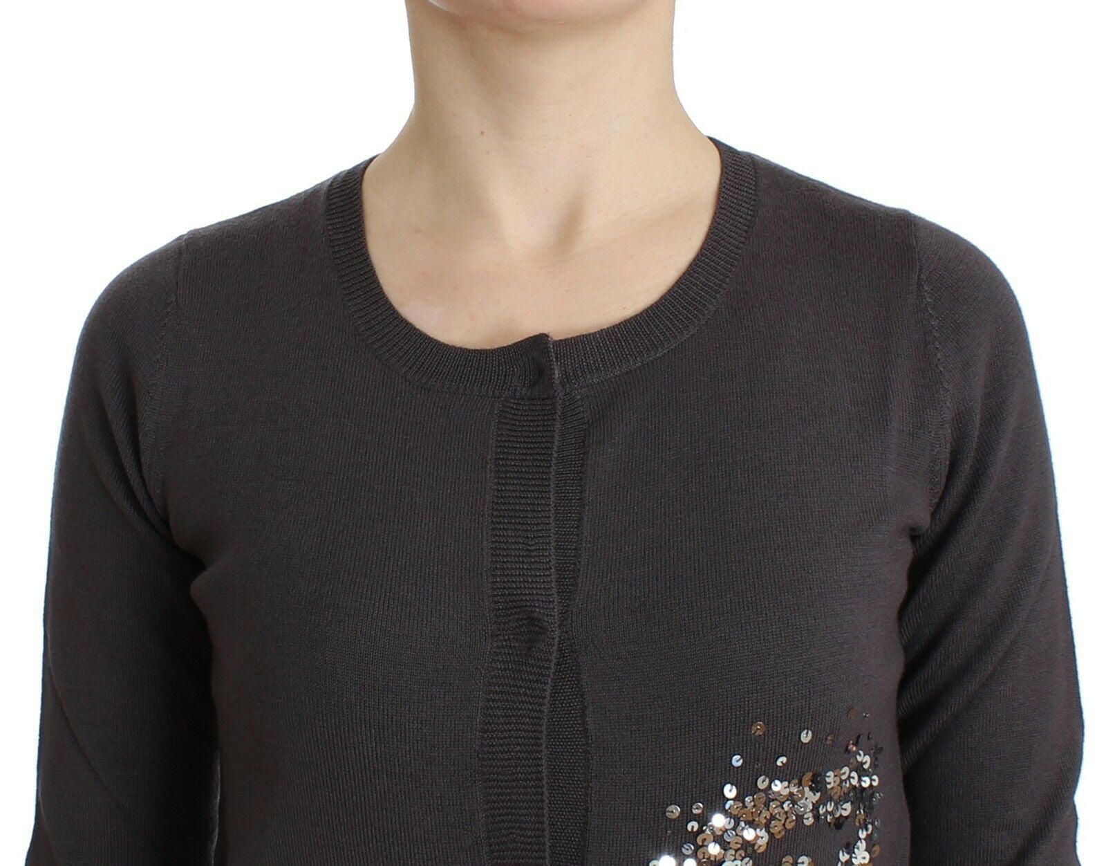 John Galliano Purple Wool Sequined Cardigan Knit Sweater -   -  John Galliano.