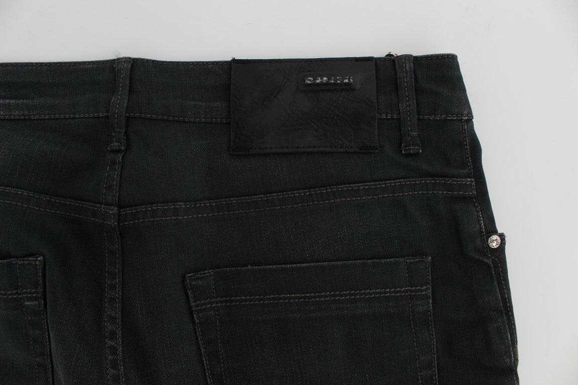 Acht Gray Cotton Stretch Slim Fit Jeans -   -  Acht.