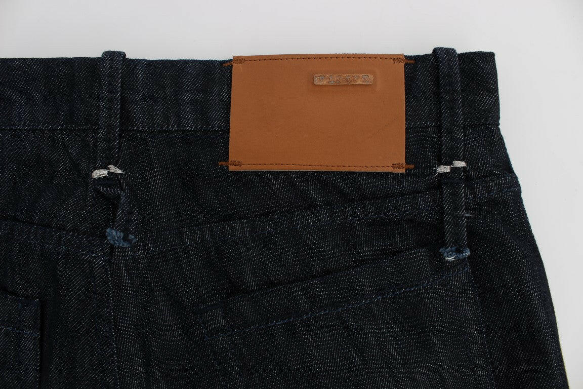 Acht Blue Cotton Regular Straight Fit Jeans -   -  Acht.