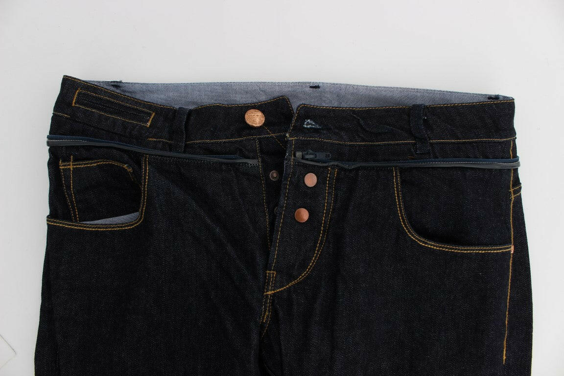 Acht Blue Cotton Regular Straight Fit Jeans -   -  Acht.
