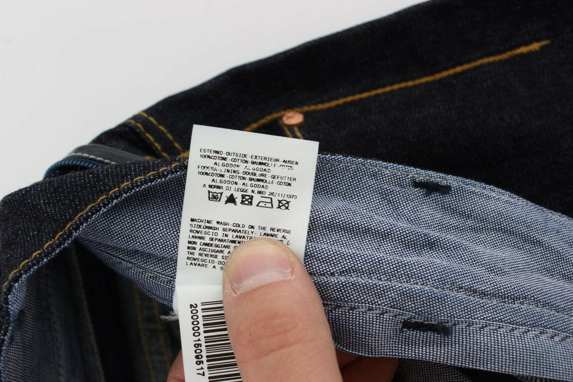 Acht Blue Cotton Regular Straight Fit Jeans -   -  Acht.