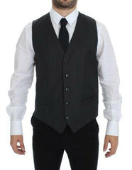 Dolce & Gabbana Gray Wool Formal Dress Vest Gilet Weste -  Vests for Men Suits -  Dolce & Gabbana.