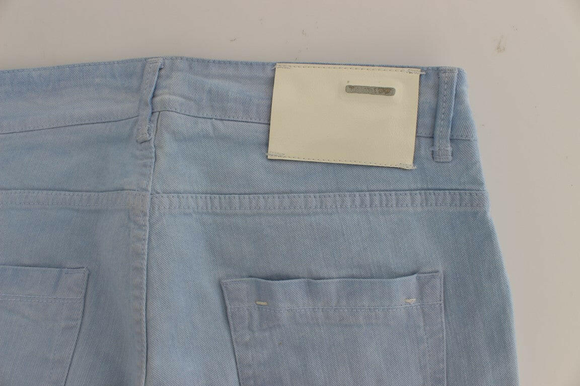 Acht Blue Cotton Stretch Low Waist Fit Jeans -   -  Acht.