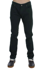 Ermanno Scervino Green Cotton Denim Stretch Straight Fit Jeans -   -  Ermanno Scervino.