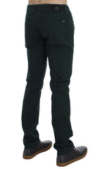 Ermanno Scervino Green Cotton Denim Stretch Straight Fit Jeans -   -  Ermanno Scervino.