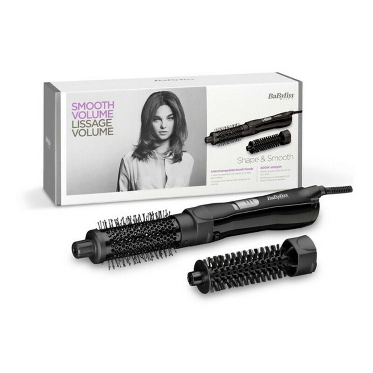 Heat Brush AS82E Babyliss AS82E Electric (2 Units) 800W (3 pcs) -  Beauty, Hair care -  Babyliss.