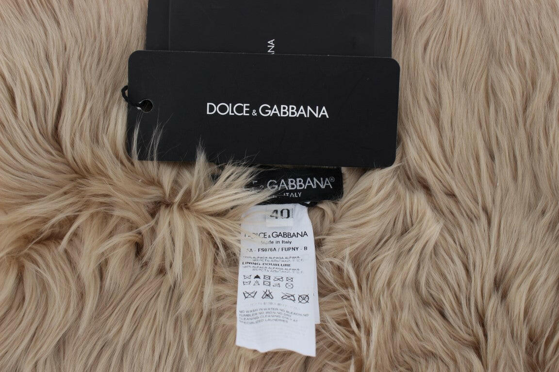Dolce & Gabbana Beige Alpaca Collar Scarf -   -  Dolce & Gabbana.