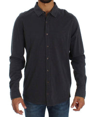 Alpha Massimo Rebecchi Gray Cotton Button Down Casual Shirt -   -  Alpha Massimo Rebecchi.