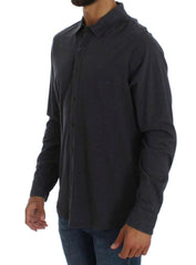 Alpha Massimo Rebecchi Gray Cotton Button Down Casual Shirt -   -  Alpha Massimo Rebecchi.