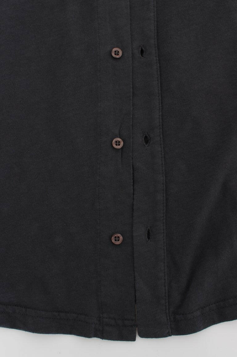 Alpha Massimo Rebecchi Gray Cotton Button Down Casual Shirt -   -  Alpha Massimo Rebecchi.