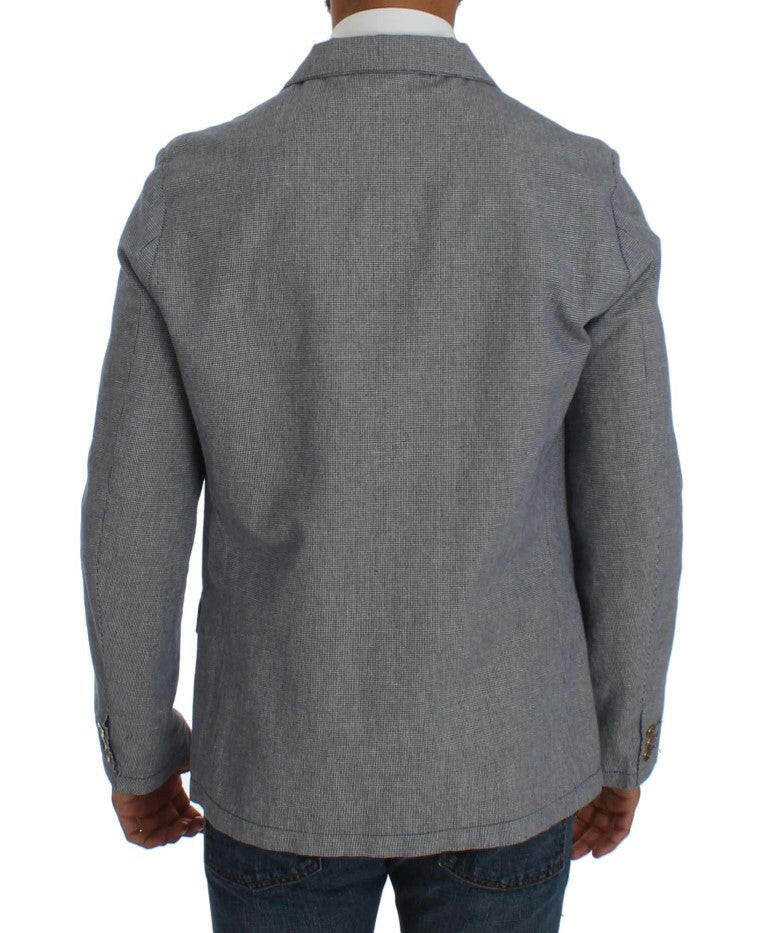 Master Coat Blue Double Breasted Regular Fit Blazer -   -  Master Coat.