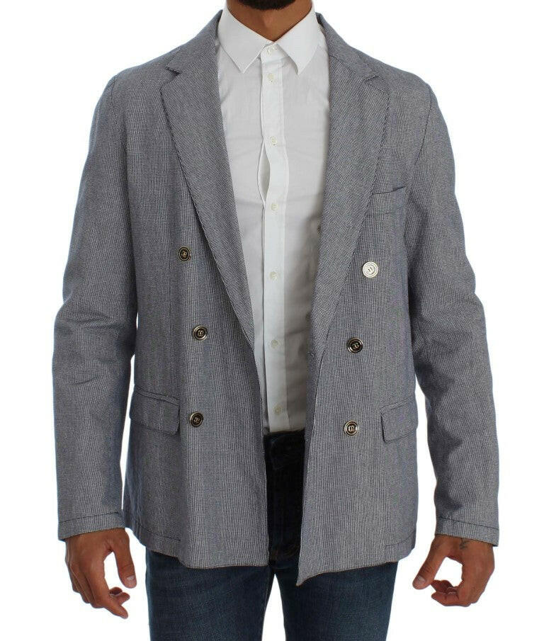Master Coat Blue Double Breasted Regular Fit Blazer -   -  Master Coat.