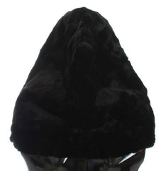 Dolce & Gabbana Black Weasel Fur Crochet Hood Scarf Hat -   -  Dolce & Gabbana.